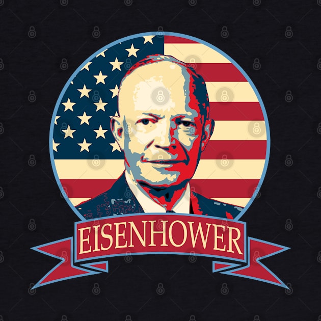 Dwight D. Eisenhower American Banner by Nerd_art